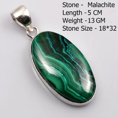 Pendentif en Malachite véritable, bijoux cadeau pour femmes
