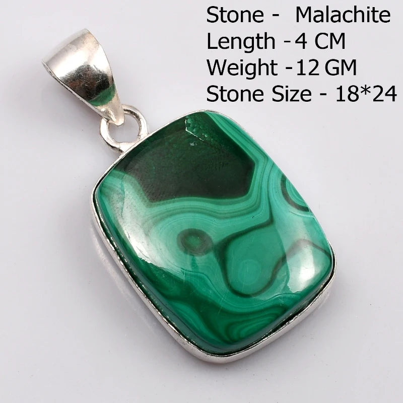 Pendentif en Malachite véritable, bijoux cadeau pour femmes
