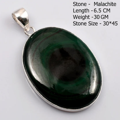 Pendentif en Malachite véritable, bijoux cadeau pour femmes