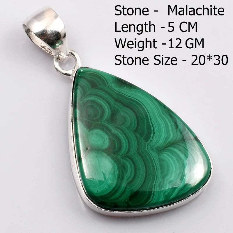 Pendentif en Malachite véritable, bijoux cadeau pour femmes