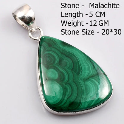 Pendentif en Malachite véritable, bijoux cadeau pour femmes