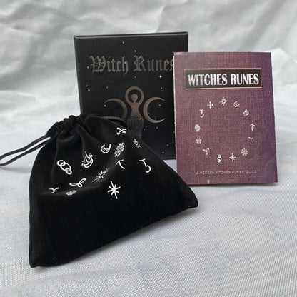 Ensemble de pierres à rune, ensemble de rune de sorcières avec sac de rangement, méditation, Divination, Runes décoratives gravées, livre de guidage païen