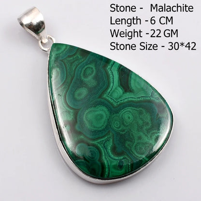 Pendentif en Malachite véritable, bijoux cadeau pour femmes