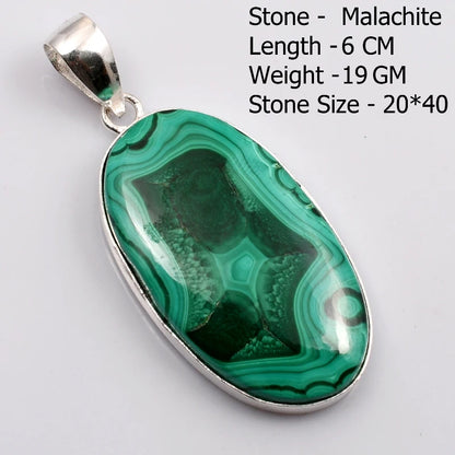 Pendentif en Malachite véritable, bijoux cadeau pour femmes