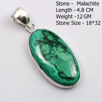Pendentif en Malachite véritable, bijoux cadeau pour femmes