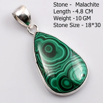Pendentif en Malachite véritable, bijoux cadeau pour femmes