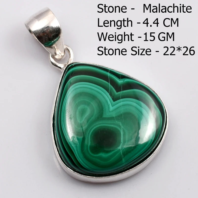 Pendentif en Malachite véritable, bijoux cadeau pour femmes
