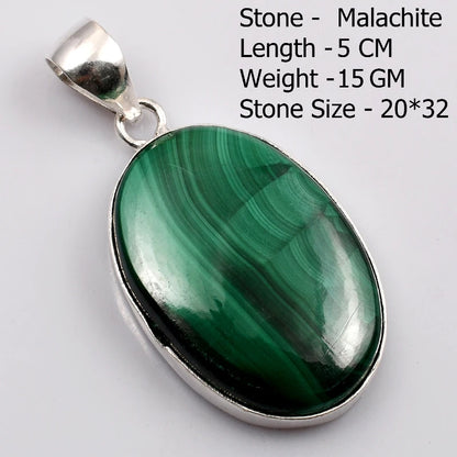 Pendentif en Malachite véritable, bijoux cadeau pour femmes