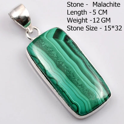 Pendentif en Malachite véritable, bijoux cadeau pour femmes