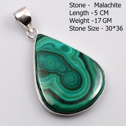 Pendentif en Malachite véritable, bijoux cadeau pour femmes