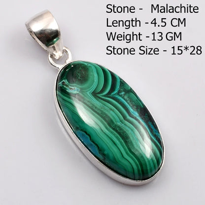 Pendentif en Malachite véritable, bijoux cadeau pour femmes