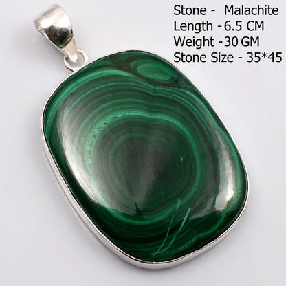 Pendentif en Malachite véritable, bijoux cadeau pour femmes