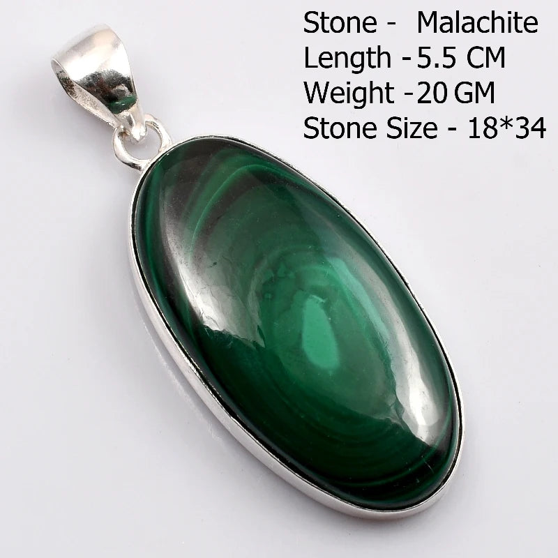 Pendentif en Malachite véritable, bijoux cadeau pour femmes