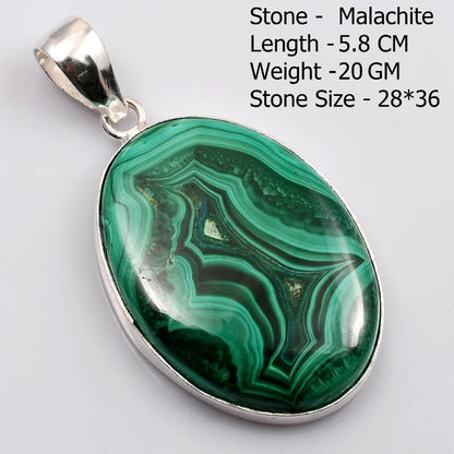 Pendentif en Malachite véritable, bijoux cadeau pour femmes