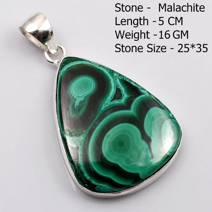 Pendentif en Malachite véritable, bijoux cadeau pour femmes