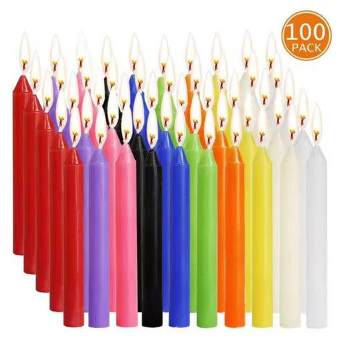 Lot de 100 Bougies Ésotériques – Rituel & Intention