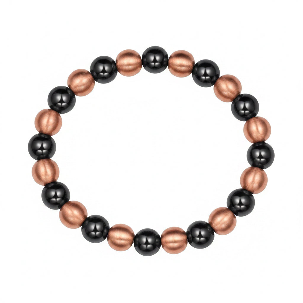 🖤🧡 Bracelet Cuivre & Hématite Mixte 🧡🖤