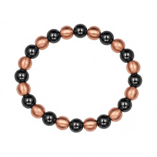🖤🧡 Bracelet Cuivre & Hématite Mixte 🧡🖤