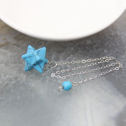 Pendentif Quartz en pierre naturelle pour hommes et femmes, cristal Merkaba, étoile, Onyx, Divination, bijoux tendance