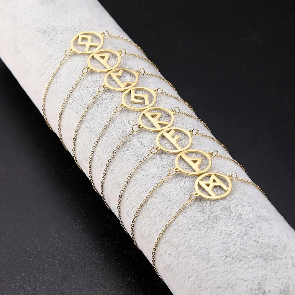 Teamer – Bracelet Rune Viking nordique pour femmes, en acier inoxydable, amulette, bijoux Vikings, cadeaux pour ami, 2025