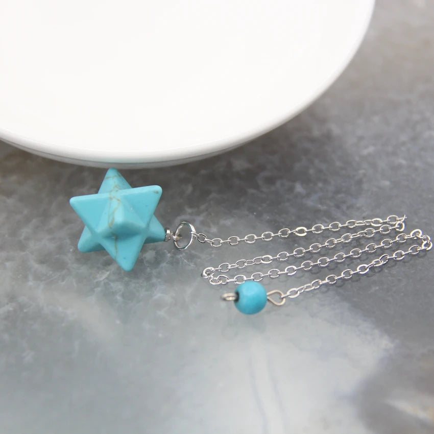 Pendentif Quartz en pierre naturelle pour hommes et femmes, cristal Merkaba, étoile, Onyx, Divination, bijoux tendance
