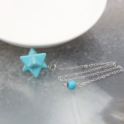 Pendentif Quartz en pierre naturelle pour hommes et femmes, cristal Merkaba, étoile, Onyx, Divination, bijoux tendance