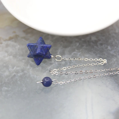 Pendentif Quartz en pierre naturelle pour hommes et femmes, cristal Merkaba, étoile, Onyx, Divination, bijoux tendance