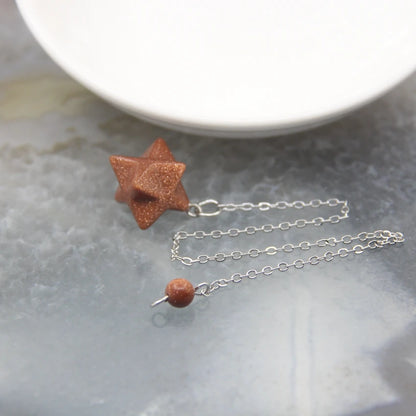 Pendentif Quartz en pierre naturelle pour hommes et femmes, cristal Merkaba, étoile, Onyx, Divination, bijoux tendance