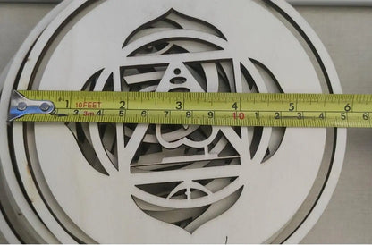 Yoga 7 Chakras bouddhiste Lotus Metatron hexagramme pendentif en bois tapisserie Ojibwe capteur de rêves sorcellerie tenture murale décor