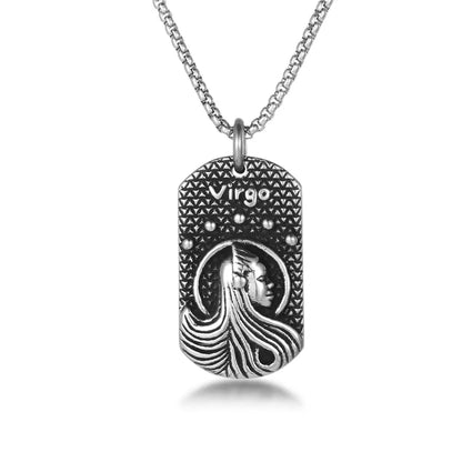 Collier Constellation Zodiac STRATravelling pour Homme, Acier Inoxydable, Bijoux à la Mode, Bélier Terminé, Vierge, Vèbre, Scorpion, 12 Styles