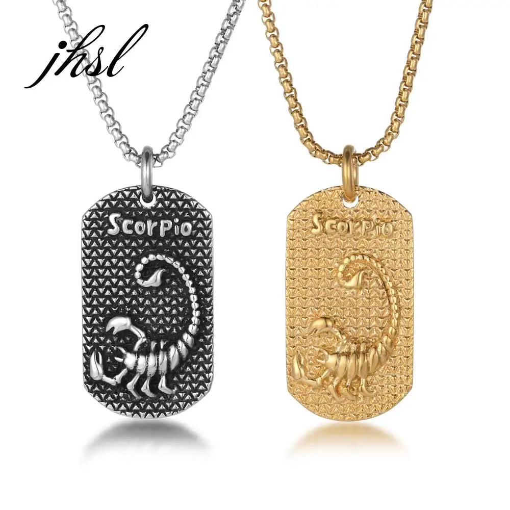 Collier Constellation Zodiac STRATravelling pour Homme, Acier Inoxydable, Bijoux à la Mode, Bélier Terminé, Vierge, Vèbre, Scorpion, 12 Styles