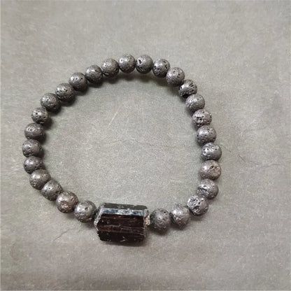 Tourmaline brute noire naturelle tourmli énergie minérale pierre de guérison oeil de tigre onyx hématite bracelets de perles pour homme femme