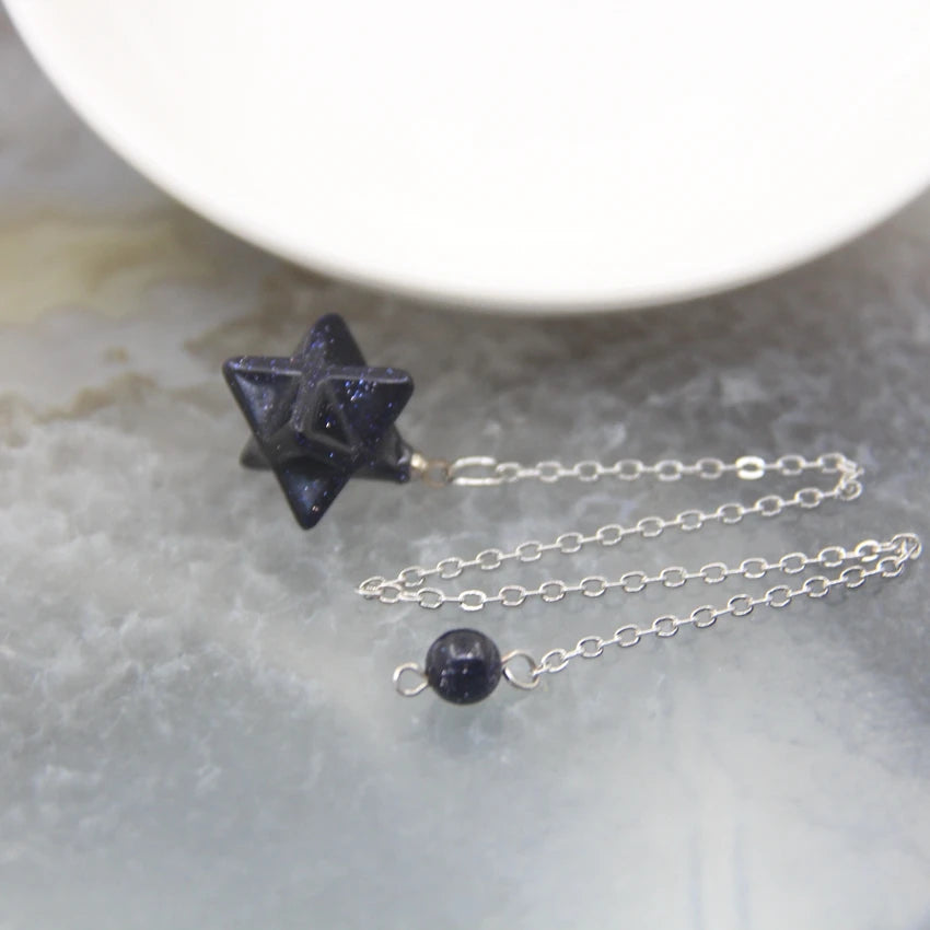 Pendentif Quartz en pierre naturelle pour hommes et femmes, cristal Merkaba, étoile, Onyx, Divination, bijoux tendance