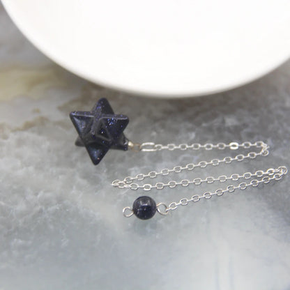 Pendentif Quartz en pierre naturelle pour hommes et femmes, cristal Merkaba, étoile, Onyx, Divination, bijoux tendance