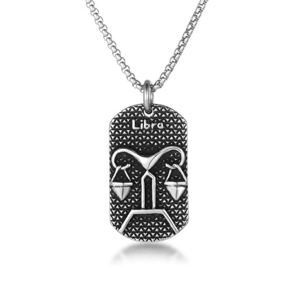 Collier Constellation Zodiac STRATravelling pour Homme, Acier Inoxydable, Bijoux à la Mode, Bélier Terminé, Vierge, Vèbre, Scorpion, 12 Styles