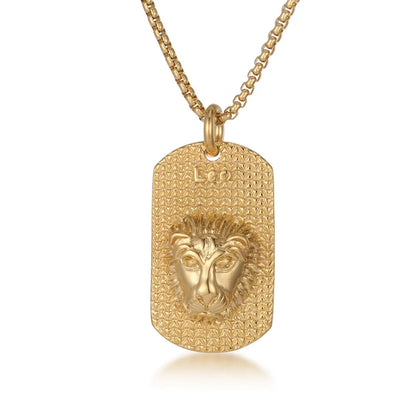 Collier Constellation Zodiac STRATravelling pour Homme, Acier Inoxydable, Bijoux à la Mode, Bélier Terminé, Vierge, Vèbre, Scorpion, 12 Styles