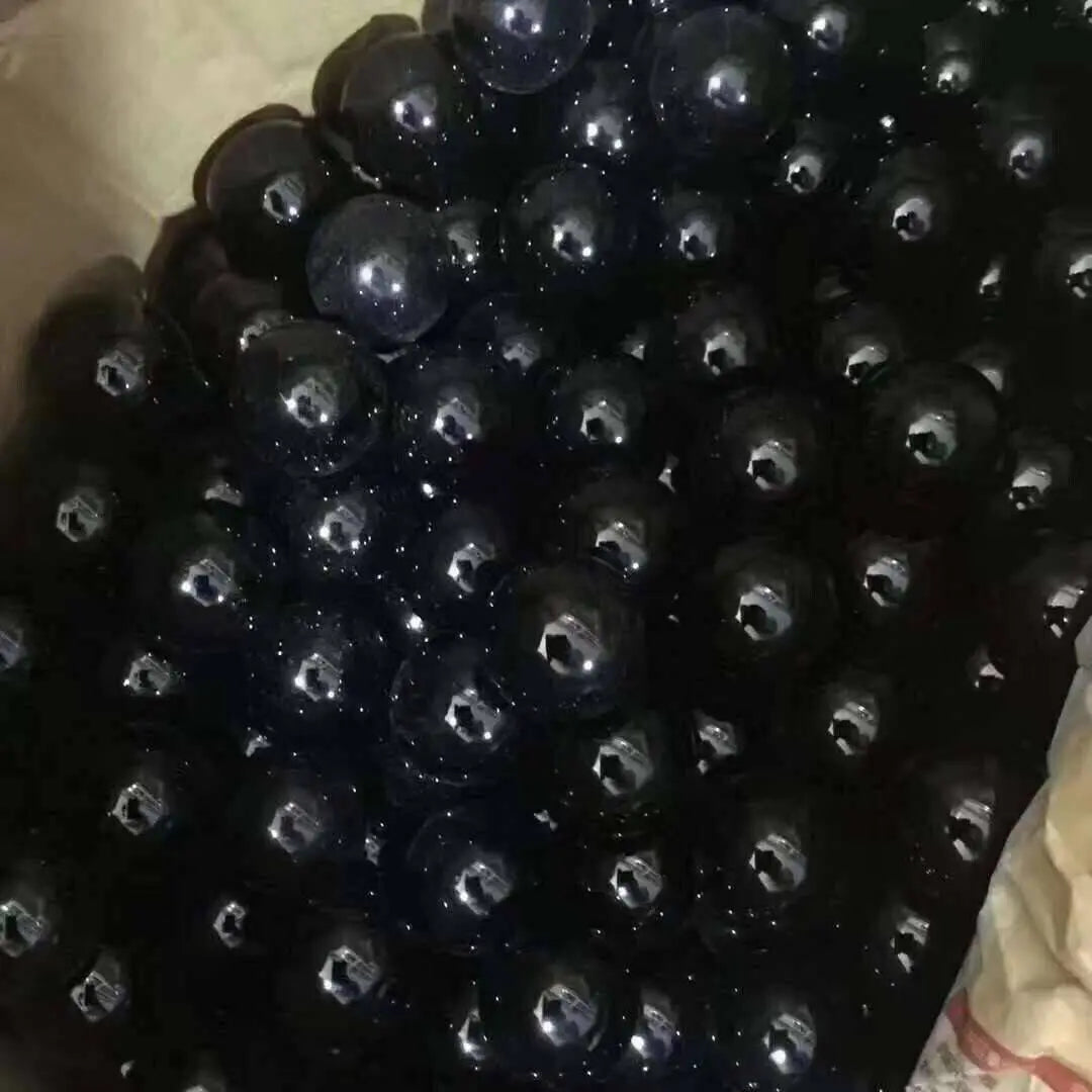 Sphère d'obsidienne noire naturelle asiatique 20-60mm, boule magique en cristal de Quartz, pierre de roche Reiki de guérison, objets de collection sans Base
