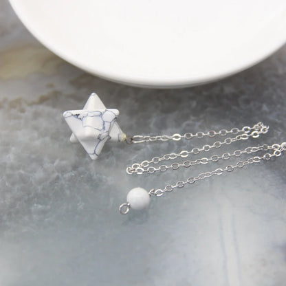 Pendentif Quartz en pierre naturelle pour hommes et femmes, cristal Merkaba, étoile, Onyx, Divination, bijoux tendance
