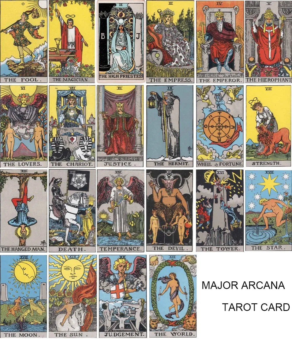 Dawapara – collier de cartes de Tarot pour femmes, en acier inoxydable, amulette de richesse, Tarot classique, arcanes majeurs, bijoux de Divination