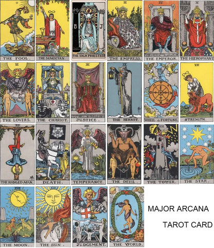 Dawapara – collier de cartes de Tarot pour femmes, en acier inoxydable, amulette de richesse, Tarot classique, arcanes majeurs, bijoux de Divination