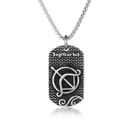 Collier Constellation Zodiac STRATravelling pour Homme, Acier Inoxydable, Bijoux à la Mode, Bélier Terminé, Vierge, Vèbre, Scorpion, 12 Styles