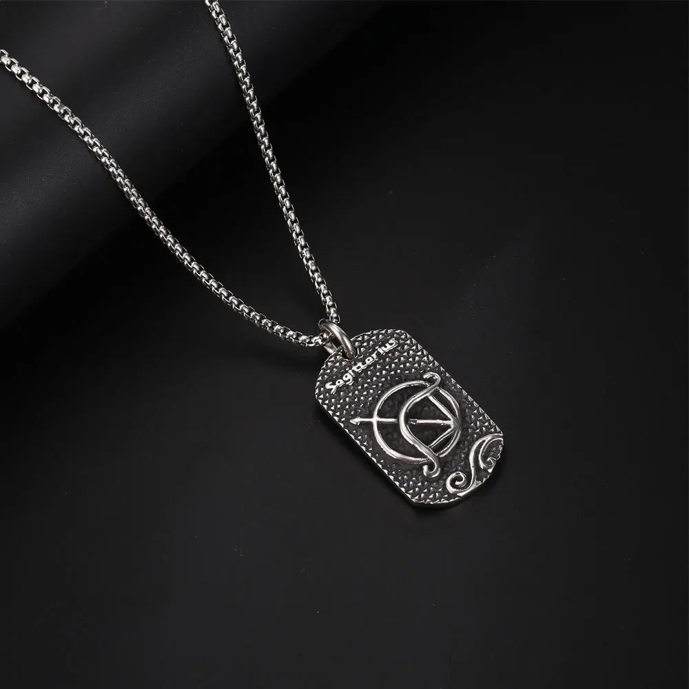Collier Constellation Zodiac STRATravelling pour Homme, Acier Inoxydable, Bijoux à la Mode, Bélier Terminé, Vierge, Vèbre, Scorpion, 12 Styles