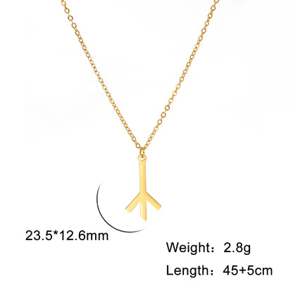 LIKGREAT Algiz Rune pendentif collier amulette nordique amitié païenne et Protection Talisman bijoux en acier inoxydable