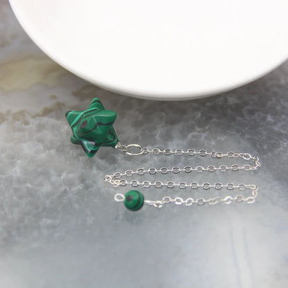 Pendentif Quartz en pierre naturelle pour hommes et femmes, cristal Merkaba, étoile, Onyx, Divination, bijoux tendance