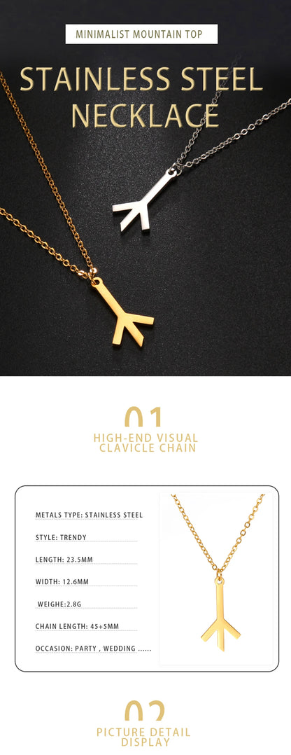 LIKGREAT Algiz Rune pendentif collier amulette nordique amitié païenne et Protection Talisman bijoux en acier inoxydable