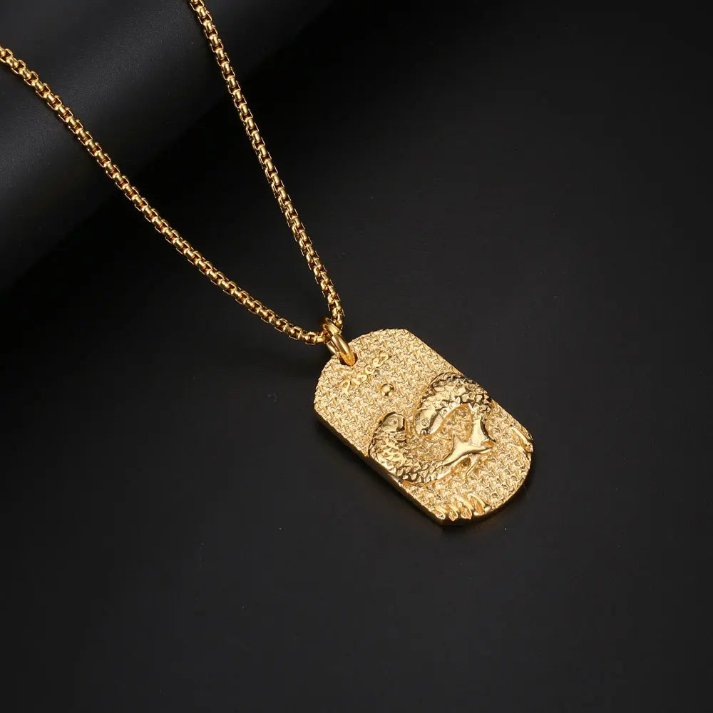 Collier Constellation Zodiac STRATravelling pour Homme, Acier Inoxydable, Bijoux à la Mode, Bélier Terminé, Vierge, Vèbre, Scorpion, 12 Styles