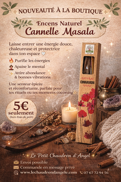🌿 Encens Naturel Cannelle Masala 🌿