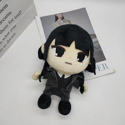 Jouets en peluche de la série télévisée mercredi pour enfants, poupées de dessin animé en peluche douce mignonne, cadeau d'anniversaire, Kawaii, 25cm, 2023