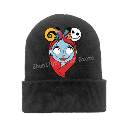 Disney le cauchemar avant noël tricoté chapeau enfants nouveau Anime tricot casquette garçons filles hiver chaud bonnets enfants Halloween cadeau