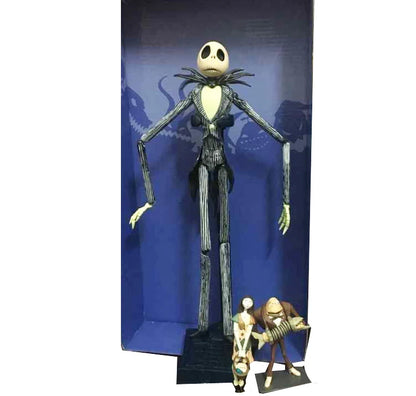 The Nightmare Before Christmas Jack Skellington Action Figure, 12 Face Jack Chair, Special Version Model Toy, Hmatte en Present